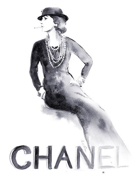 chanel black and white sketches|Chanel fashion illustration.